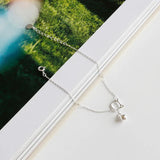 925 Silver Kitty Cat Bell Necklace for Women