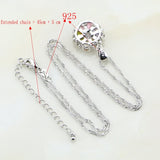 925 Silver Multicolor Cubic Zirconia Jewelry Set for Women