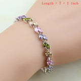 925 Silver Multicolor Cubic Zirconia Jewelry Set for Women
