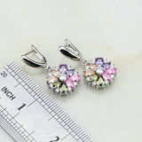 925 Silver Multicolor Cubic Zirconia Jewelry Set for Women