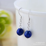 925 Silver Lapis Lazuli Ball Earrings