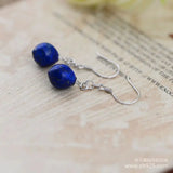 925 Silver Lapis Lazuli Ball Earrings