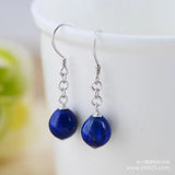 925 Silver Lapis Lazuli Ball Earrings