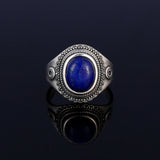 925 Silver Tiger's Eye Rhodochrosite Ring for Women Men Party Gift