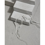 925 Silver OT Buckle Double Chain Bracelet 18k Zircon Femme Accessories