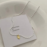 925 Silver Oval Beaded Choker Necklace for Women