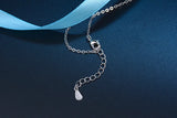 925 Silver Pearl Circle Strip Pendant Necklace For Women