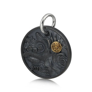 925 Silver Lion Pendant Crystal Bracelet DIY Accessories Retro Style