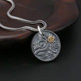 925 Silver Lion Pendant Crystal Bracelet DIY Accessories Retro Style