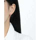 925 Silver Prince Rupert's Drop Earrings Platinum Plated Femme Jewelry