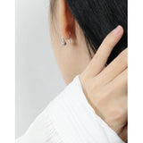 925 Silver Prince Rupert's Drop Earrings Platinum Plated Femme Jewelry