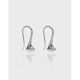 925 Silver Prince Rupert's Drop Earrings Platinum Plated Femme Jewelry