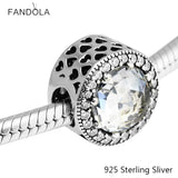 925 Silver Radiant Hearts Charms Bead for Bracelets