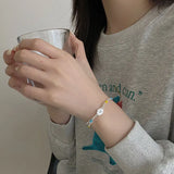 925 Silver Rainbow Cloud Smiley Bracelet Women Sweet Colorful Elastic Rope