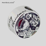 925 Silver Santa Claus Charms Bead for Bracelet Winter Collection