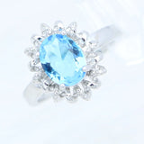 925 Silver Bridal Wedding Jewelry Set CZ Open Ring Pendant Earrings Chain