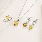 925 Silver Heart Zircon Jewelry Set for Women