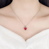925 Silver Heart Zircon Jewelry Set for Women