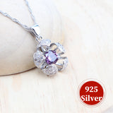925 Silver Purple Zirconia Jewelry Set for Women