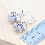 925 Silver Purple Zirconia Jewelry Set for Women