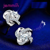 925 Silver Crystal Pendant Set