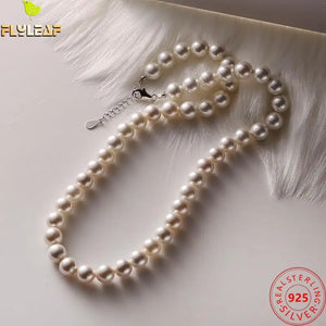 925 Silver Shell Pearl Beaded Choker Necklace for Women