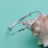 925 Silver Shining Stars Bracelet Bangle Women Charm Gift