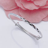 925 Silver Shining Stars Bracelet Bangle Women Charm Gift