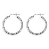 925 Silver Smooth Circle Hoop Earrings 18k Plating Women Accessories