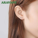 925 Silver Star CZ Zirconia Earrings For Women