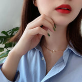 925 Silver Necklace Asymmetric Choker for Women