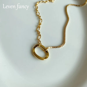 925 Silver Necklace Asymmetric Choker for Women