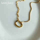925 Silver Necklace Asymmetric Choker for Women
