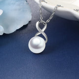 925 Silver Opal Pendant Pearl Necklace Female Jewelry
