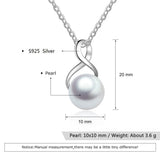 925 Silver Opal Pendant Pearl Necklace Female Jewelry