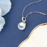 925 Silver Opal Pendant Pearl Necklace Female Jewelry