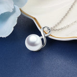 925 Silver Opal Pendant Pearl Necklace Female Jewelry