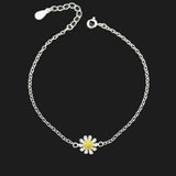 925 Silver Sunflower Bracelet for Women Chain Bracelets & Bangles