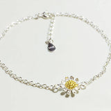 925 Silver Sunflower Bracelet for Women Chain Bracelets & Bangles
