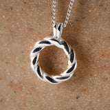 925 Sterling Silver Twist Pendant Necklace for Women