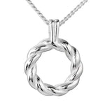 925 Sterling Silver Twist Pendant Necklace for Women