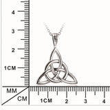 925 Silver Vintage Necklace Triangle Knot Pendant Chain