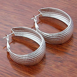 925 Silver Weave Earrings Women Engagement Wedding Gift