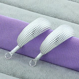 925 Silver Weave Earrings Women Engagement Wedding Gift