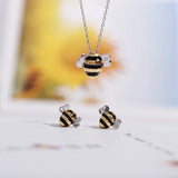 925 Silver Bee Creative Pendant Necklace for Women