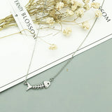 925 Silver fishbone Pendant Necklace for Women