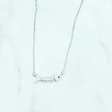 925 Silver fishbone Pendant Necklace for Women