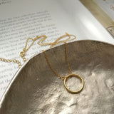 925 Silver Woman Hollow Circle Necklace Short Chain Gift