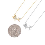 925 Silver Zirconia Flower Pendant Necklace Women Gift