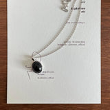 925 Silver Agate Necklace for Women Birthday Gift